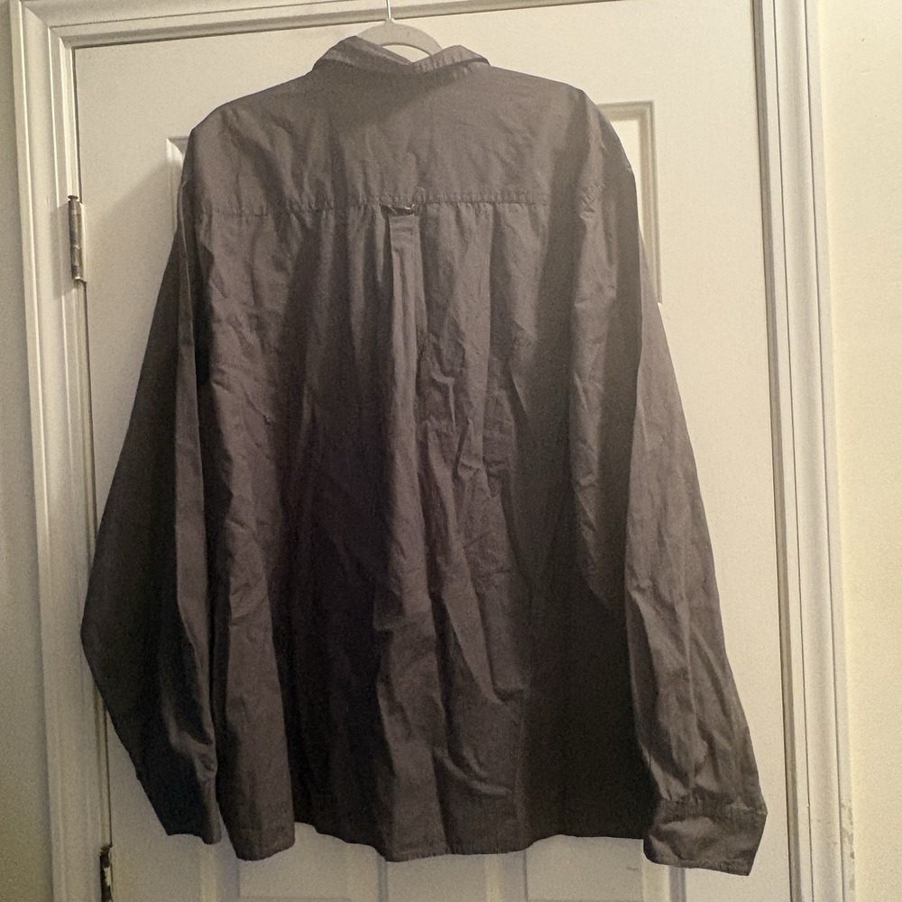 Wrangler Mens Long Sleeve Button Up 3XL Gray Fish Utility - Picture 4 of 4